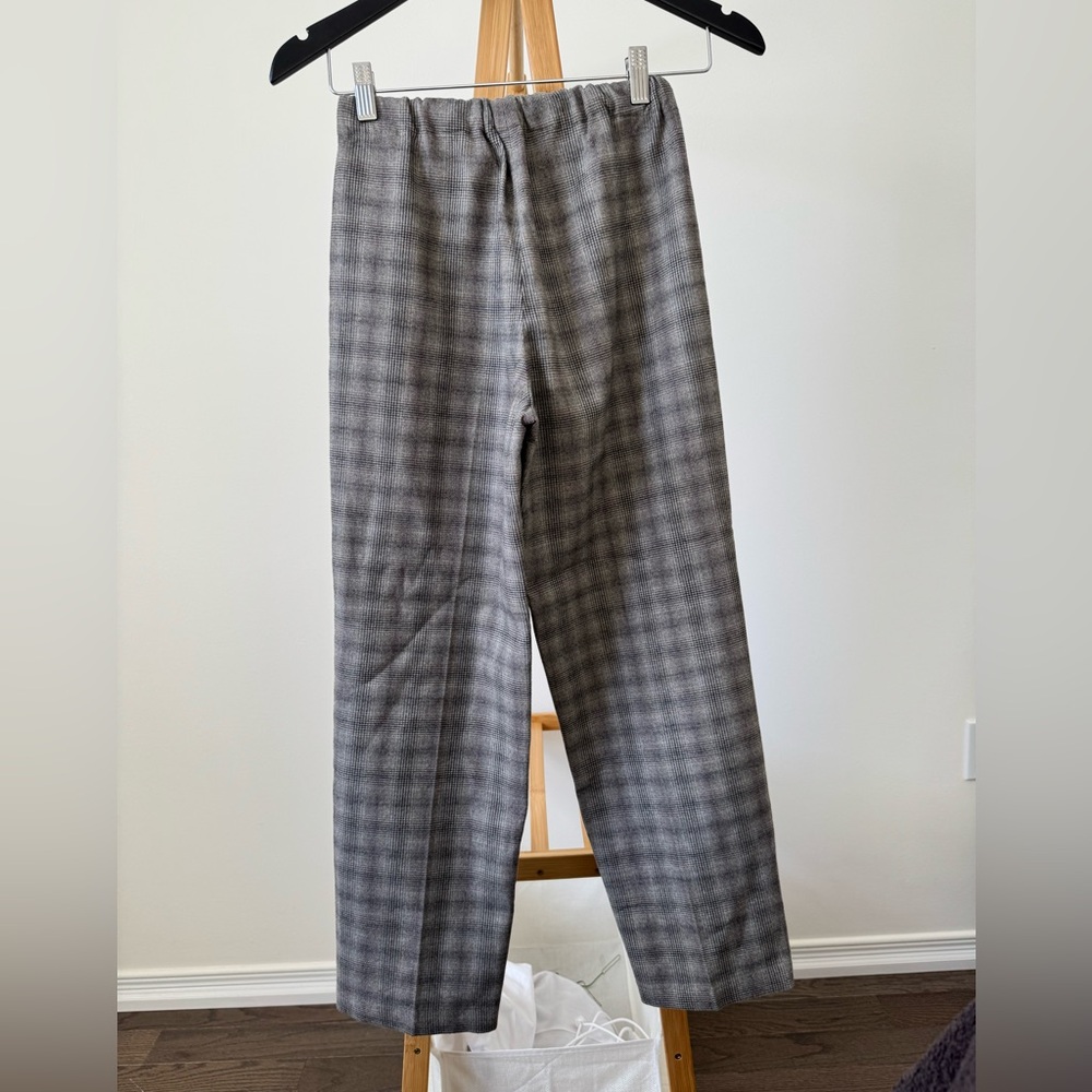 Babaton Beige Plaid Straight Leg Pants, Size XXS - Picture 3 of 7
